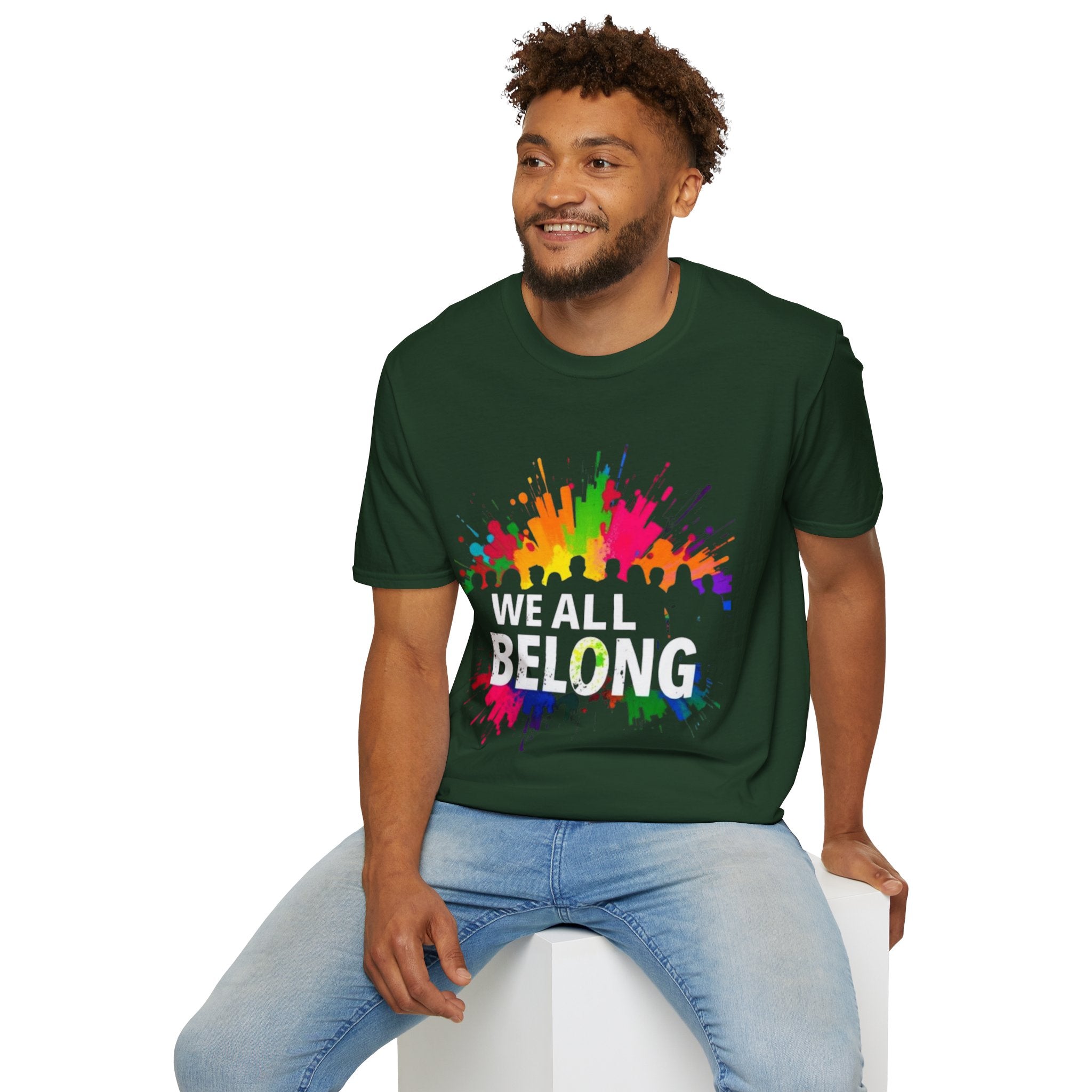 Unisex Softstyle T-Shirt - 'We All Belong"