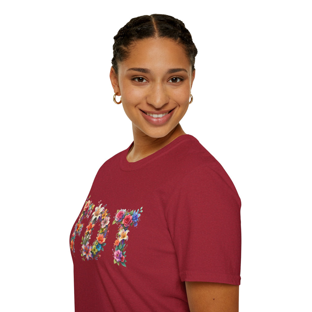 FDT Bold Floral Typography T-Shirt