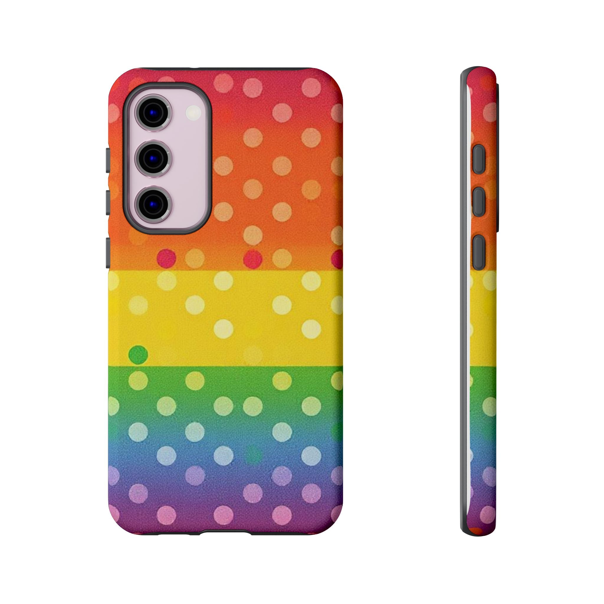Rainbow Polka-Dot Tough Case for Android