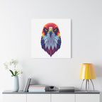 Vibrant Falcon Wall Art - Matte Stretched Canvas, Colorful Bird Decor