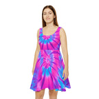 Vibrant Tie-Dye Skater Dress - Perfect for Summer Outings & Festivals
