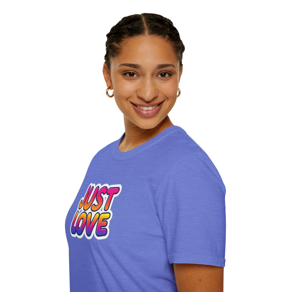 Just Love Unisex Softstyle T-Shirt | Perfect for Pride, Anniversaries, and Everyday Wear