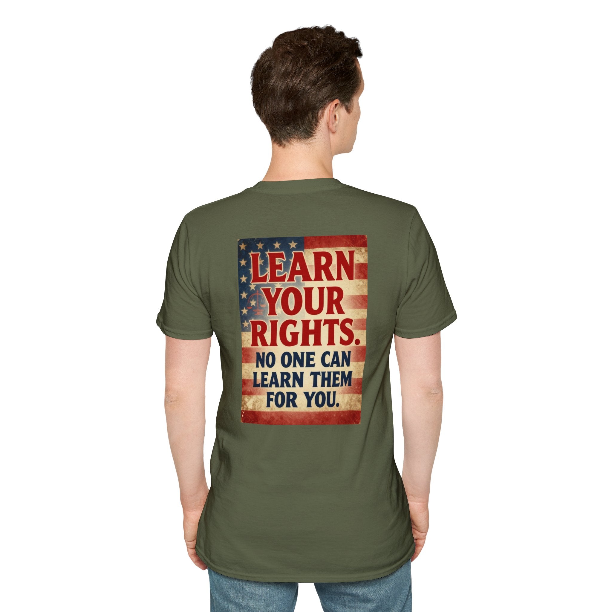 Learn Your Rights T-Shirt — Patriotic American Flag Graphic Tee