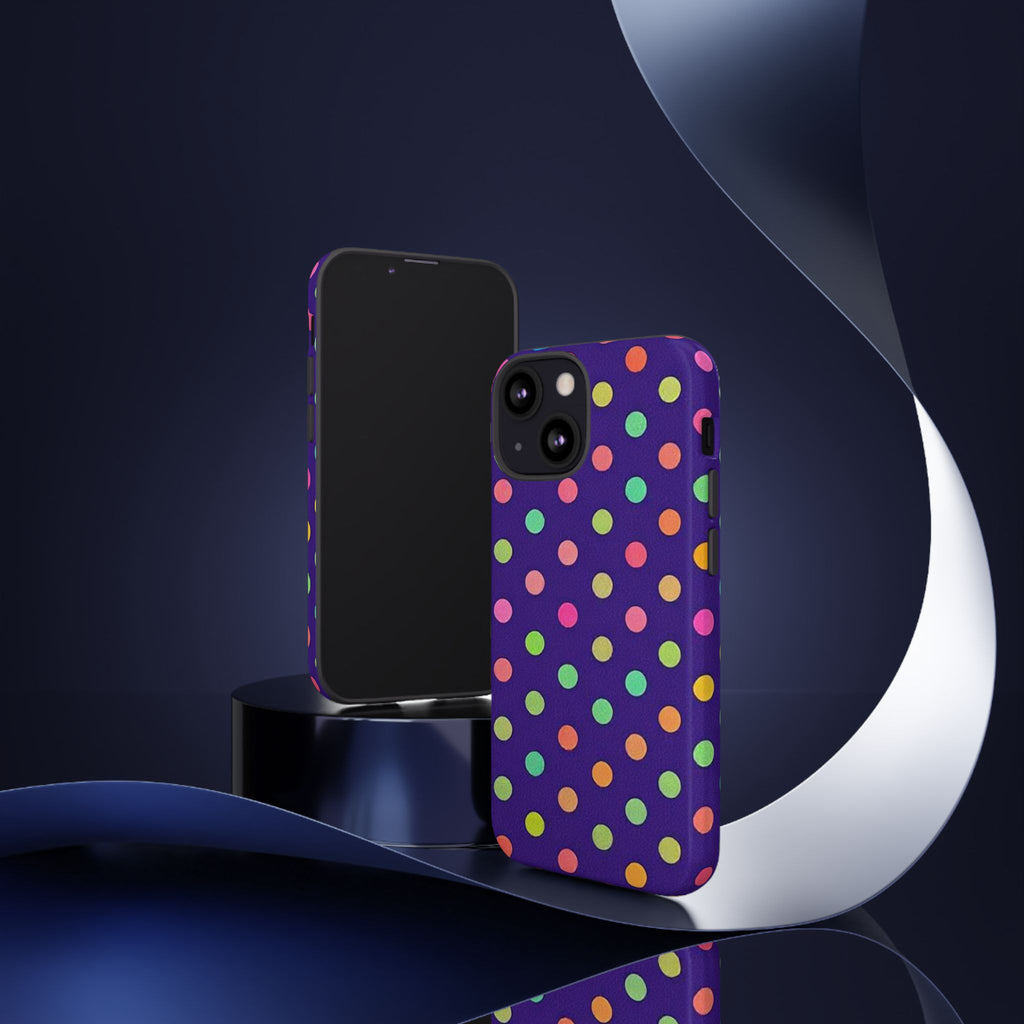 Colorful Polka Dot Tough Phone Case for iPhone