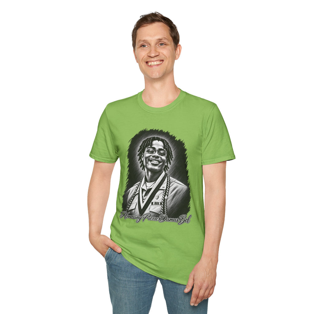 Smiling Portrait Front - In Memory of Pierre Damas Bel T-Shirt