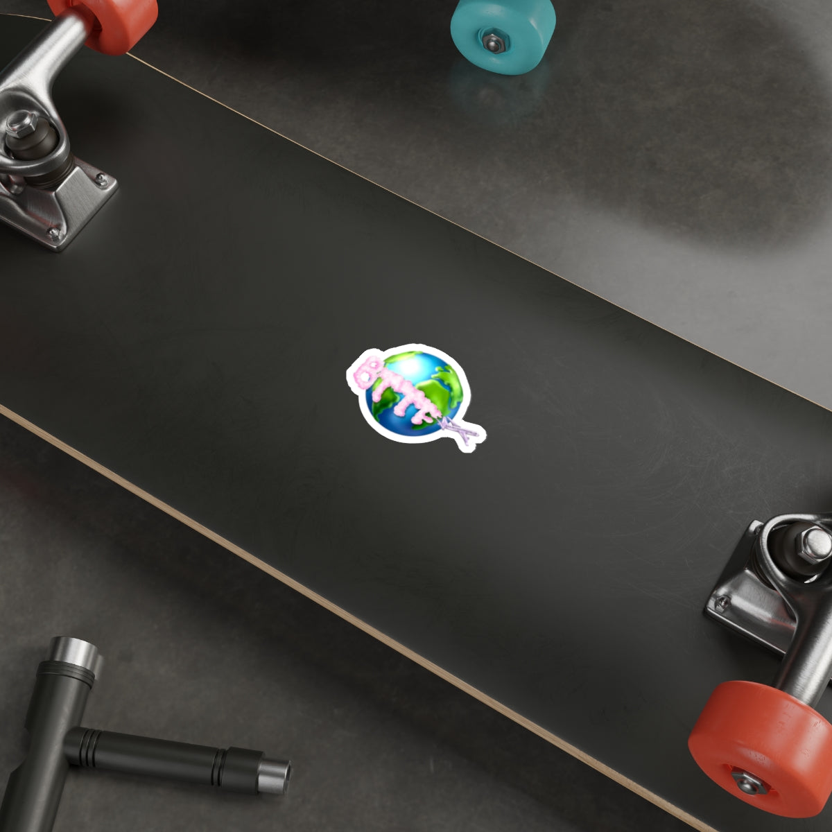BTTF Airplane Globe Die-Cut Sticker