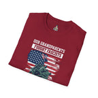 Unisex Softstyle T-Shirt: 'Our Grandparents Fought Fascists' Patriotic Tee