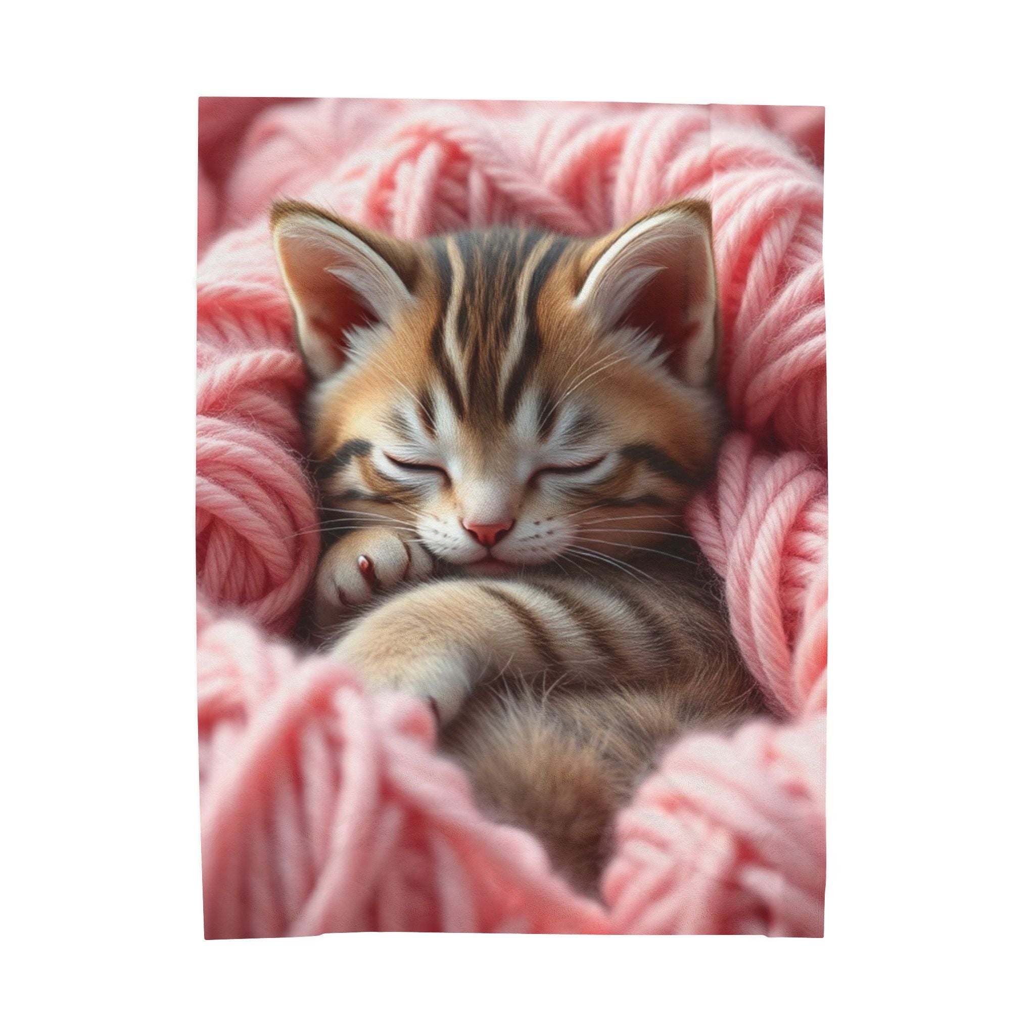 Cozy Kitty Velveteen Plush Blanket – Adorable Feline Design for Comfort and Warmth