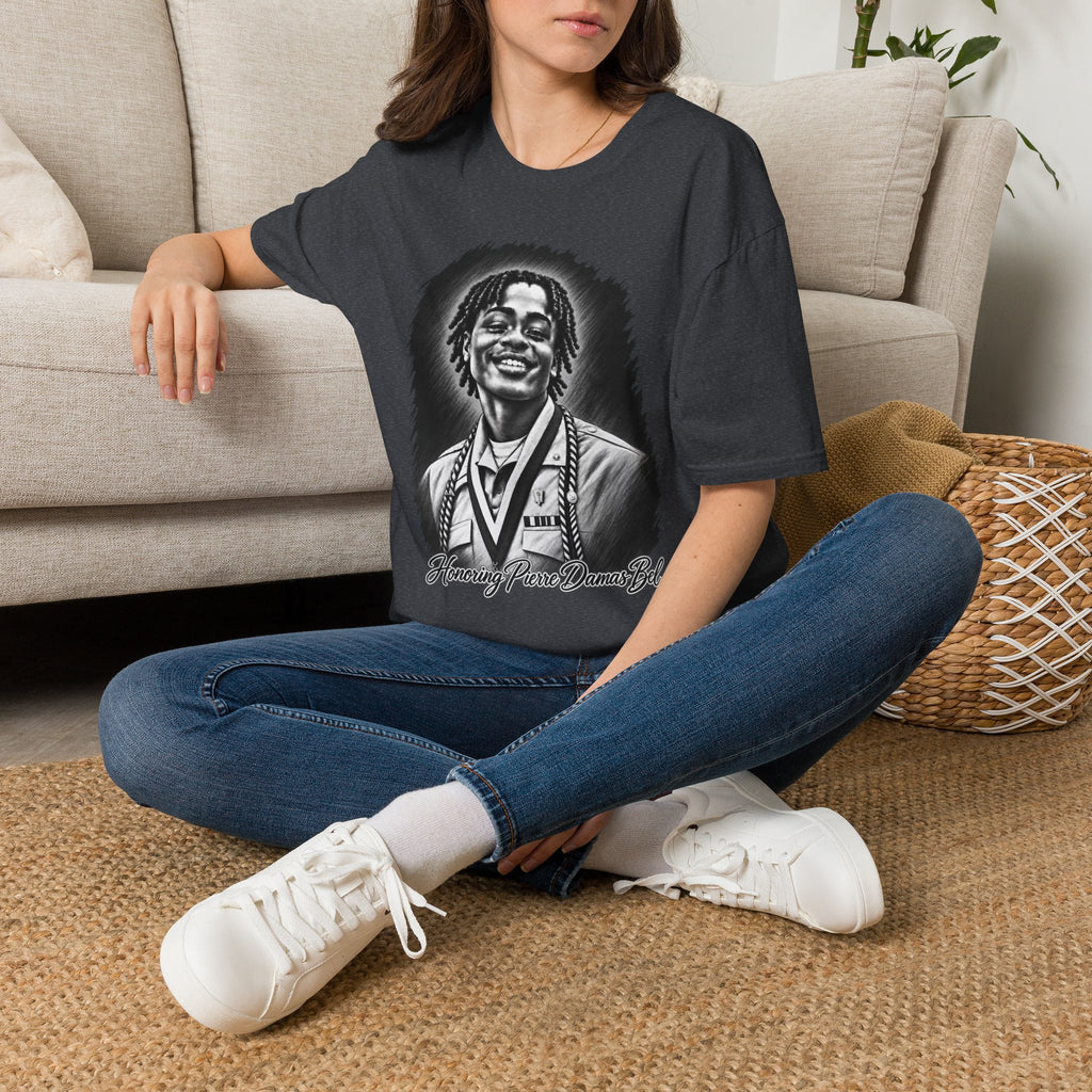 Smiling Portrait Front - In Memory of Pierre Damas Bel T-Shirt