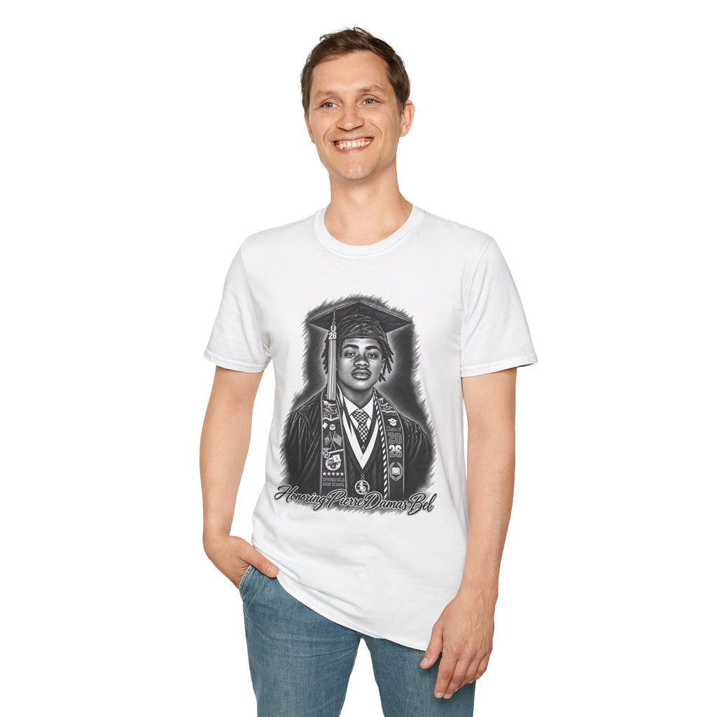 Portrait Front and Back - In Memory of Pierre Damas Bel T-Shirt
