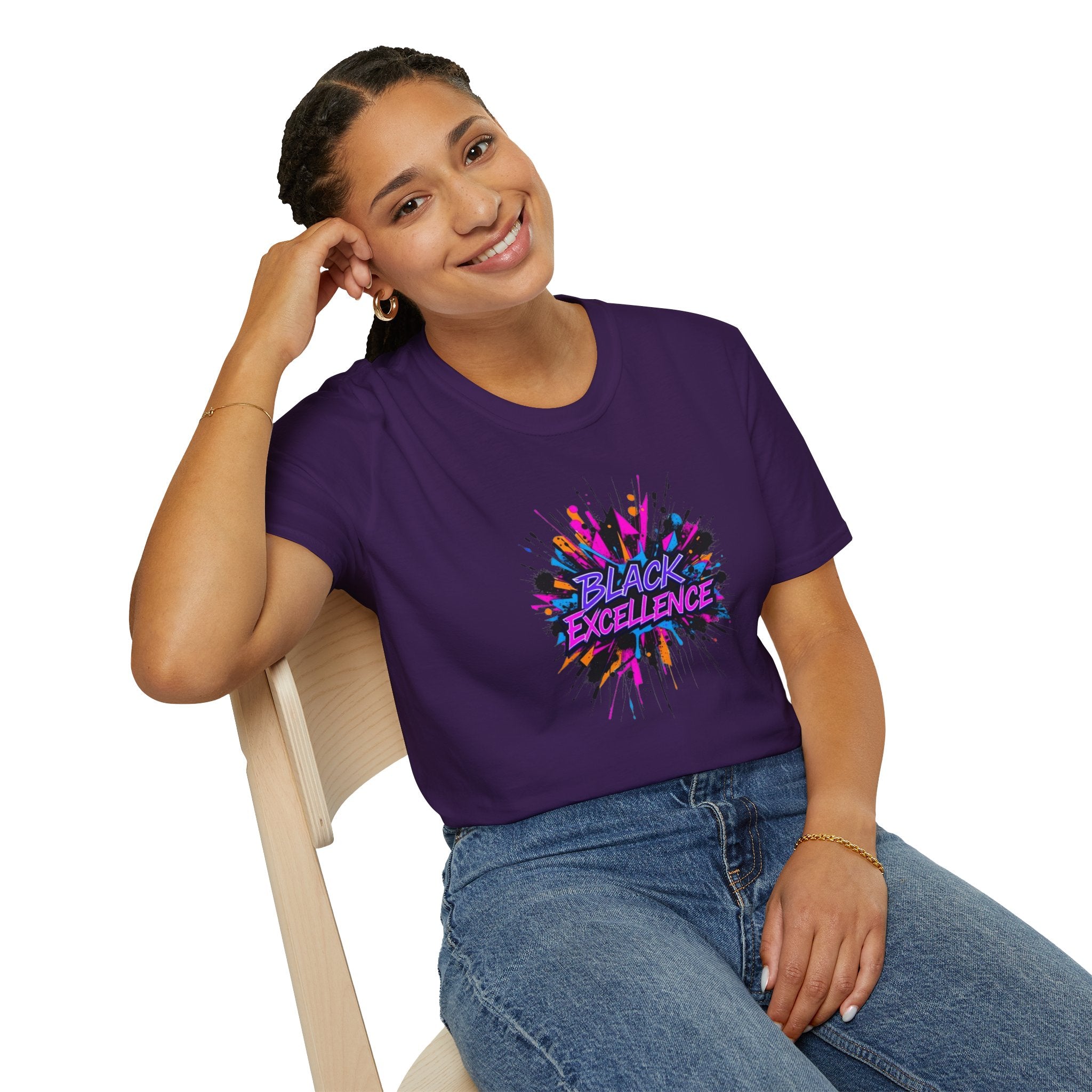 Unisex Softstyle T-Shirt - Black Excellence Graphic Tee