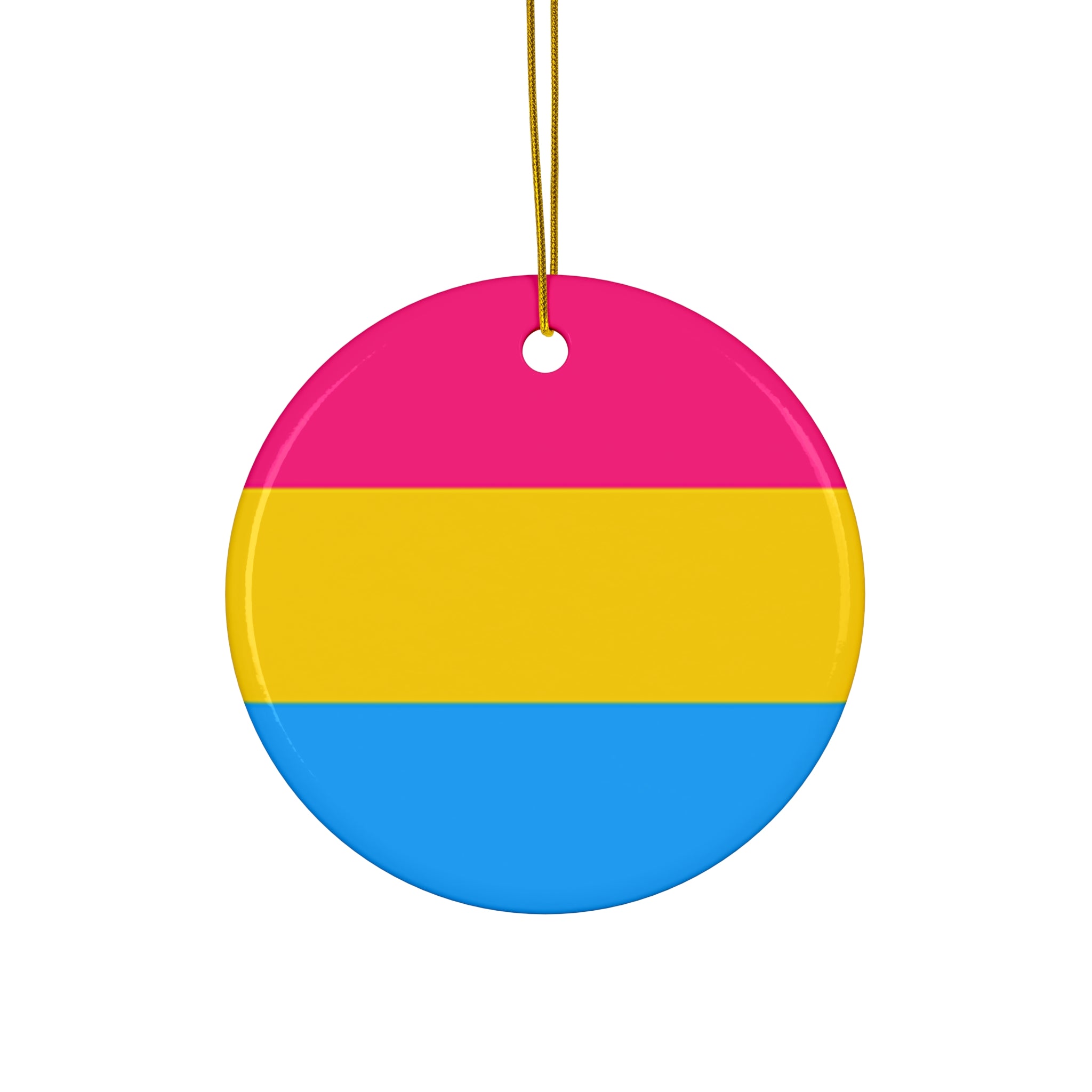 Pansexual Pride Ceramic Ornament - 4 Colorful Shapes for Celebrations