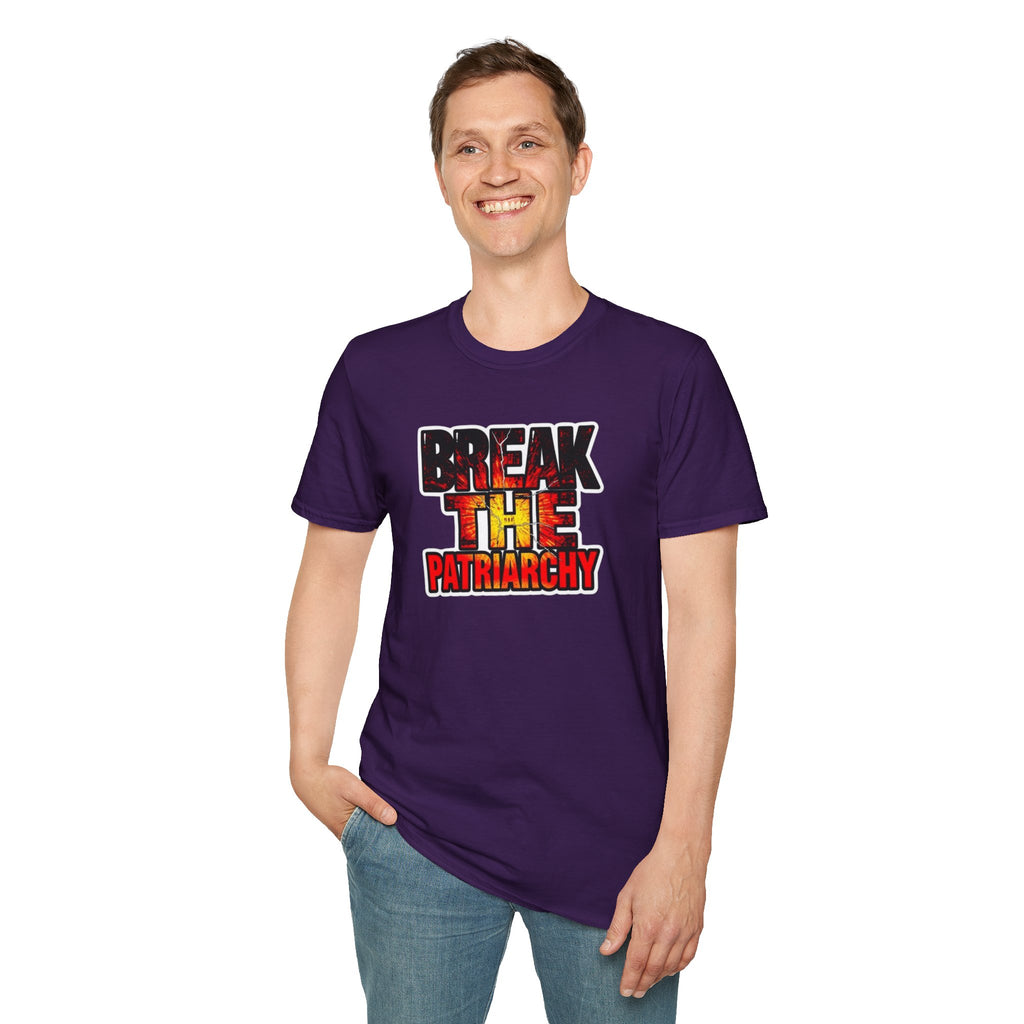 Break the Patriarchy Unisex Softstyle T-Shirt - Empowerment Wear for Social Change