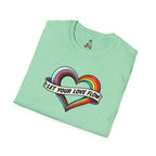 Let Your Love Flow Rainbow Heart T-Shirt