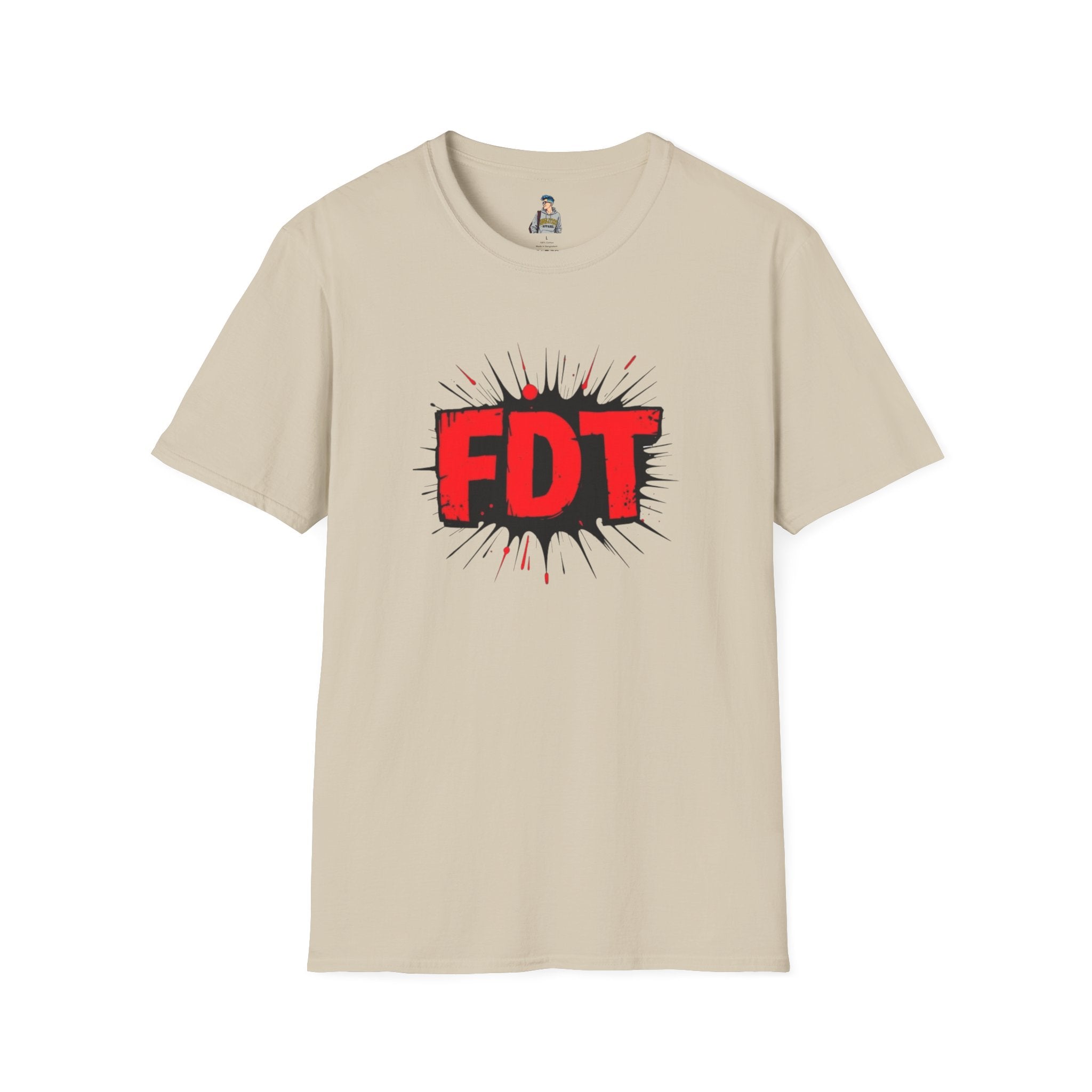 Unisex Softstyle T-Shirt with 'FDT' Graphic - Casual Streetwear for Everyday Style