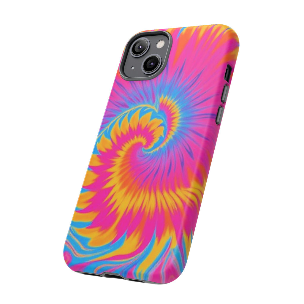 Vibrant Tie-Dye Swirl Protective Tough Case for iPhone