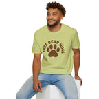 Free Bear Hugs T-Shirt — Cute Paw Print Wildlife Tee