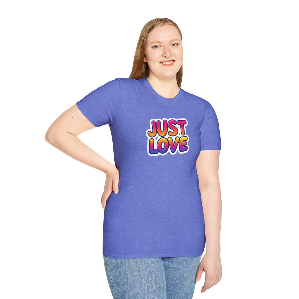 Just Love Unisex Softstyle T-Shirt | Perfect for Pride, Anniversaries, and Everyday Wear