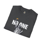 Unisex Softstyle T-Shirt - 'No One Is Illegal' Graphic Tee for Social Justice Advocates