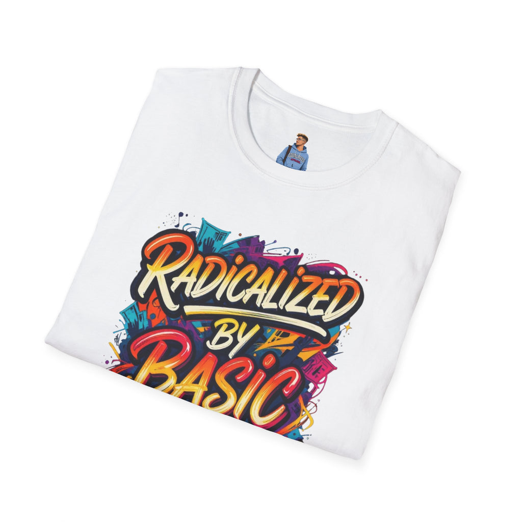 Radicalized by Basic Decency T-Shirt Colorful Graffiti Typography
