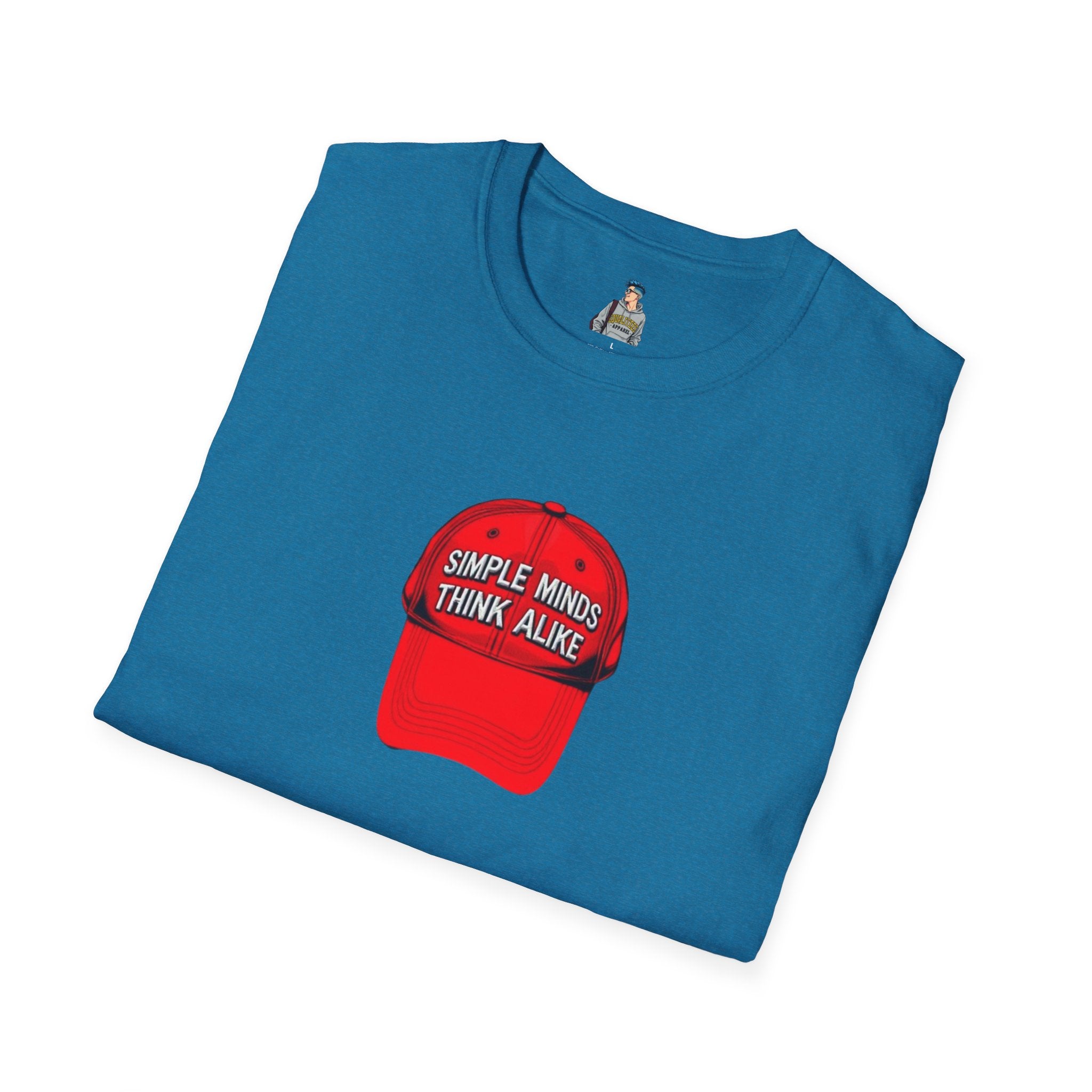 Unisex Softstyle T-Shirt - 'Simple Minds Think Alike' & 'Make America Think Again' Graphic Tee