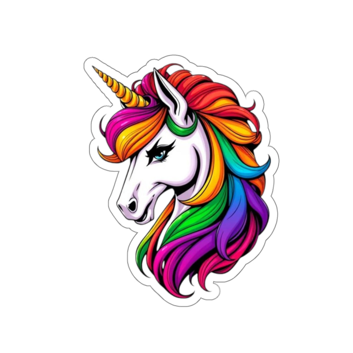 Die-Cut Stickers Sassy Rainbow Unicorn