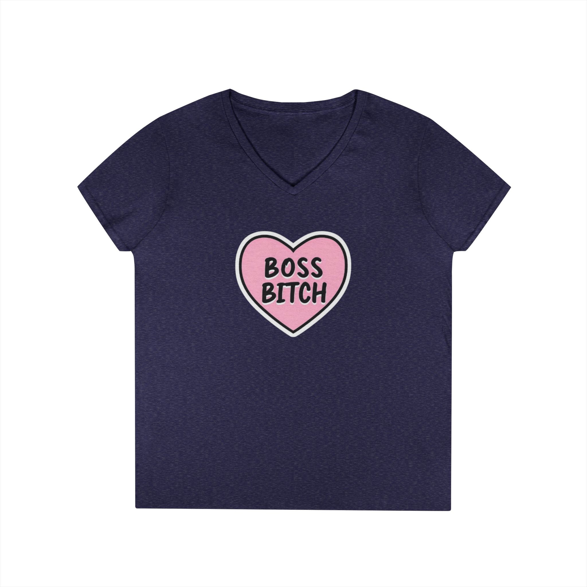 Boss Bitch Ladies' V-Neck T-Shirt | Empowering Casual Wear