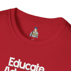 Educate. Advocate. Celebrate. Minimalist Pride T-Shirt