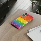 Rainbow Polka-Dot Tough Case for Android