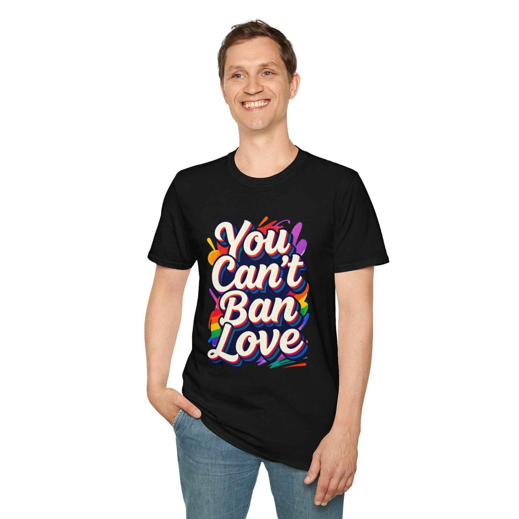 You Can't Ban Love T‑Shirt — Rainbow LGBTQ+ Pride Graphic Tee
