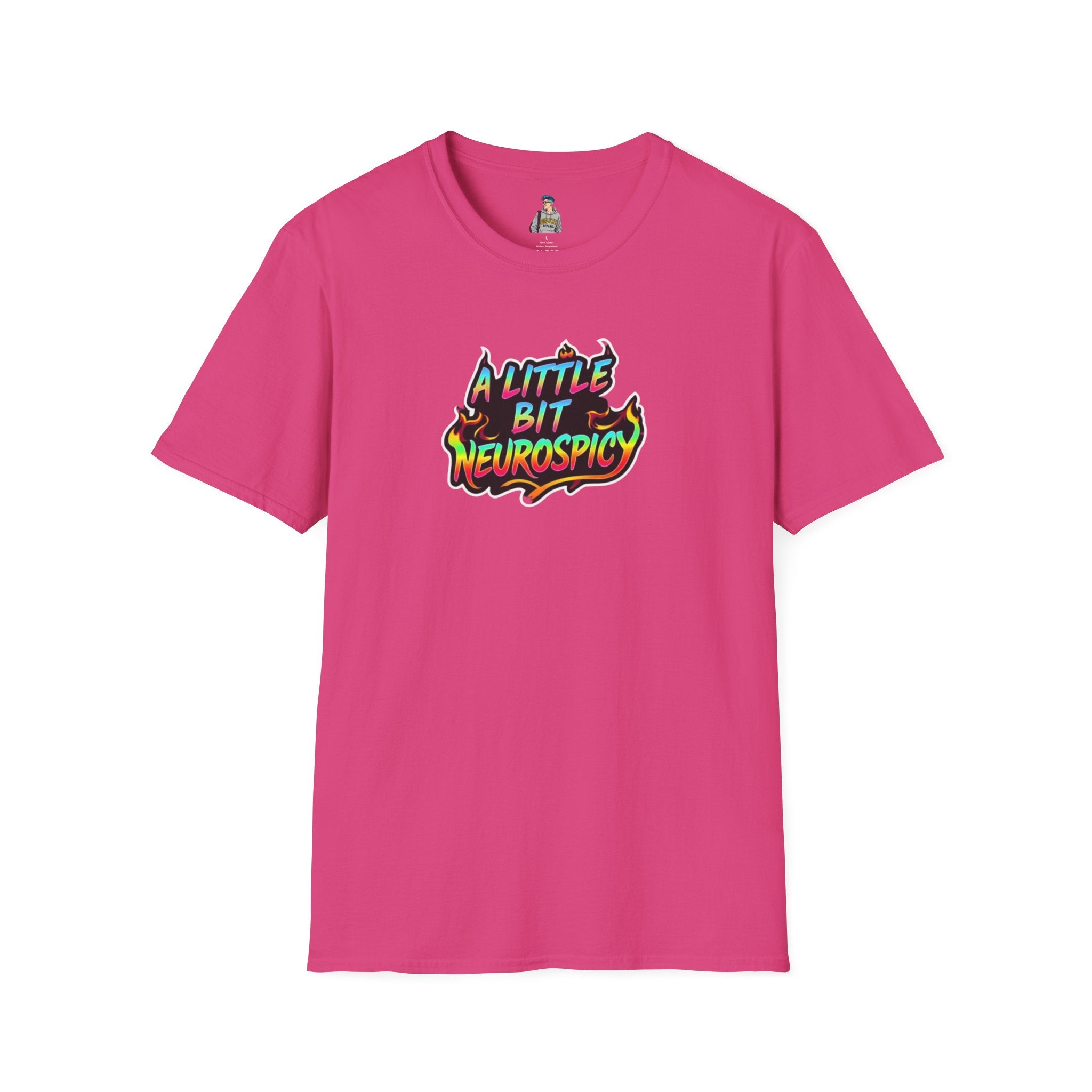 A Little Bit Neurospicy Unisex Softstyle T-Shirt - Fun & Quirky Graphic Tee for Neurodivergent Awareness