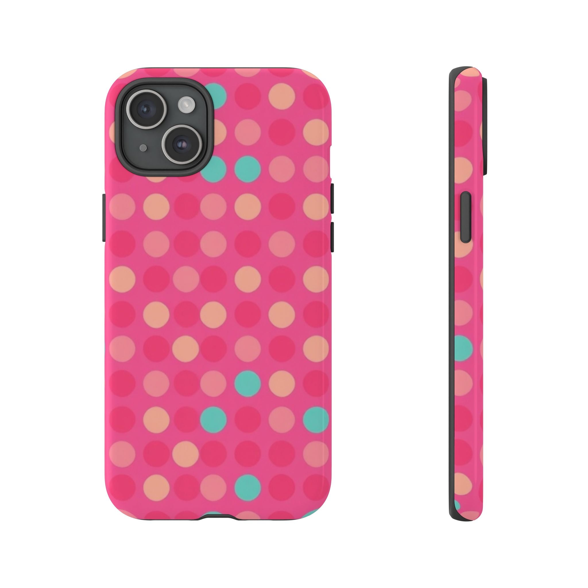 Android OR iPhone Protective Cases - Retro Polka Dots Pattern Tough Case