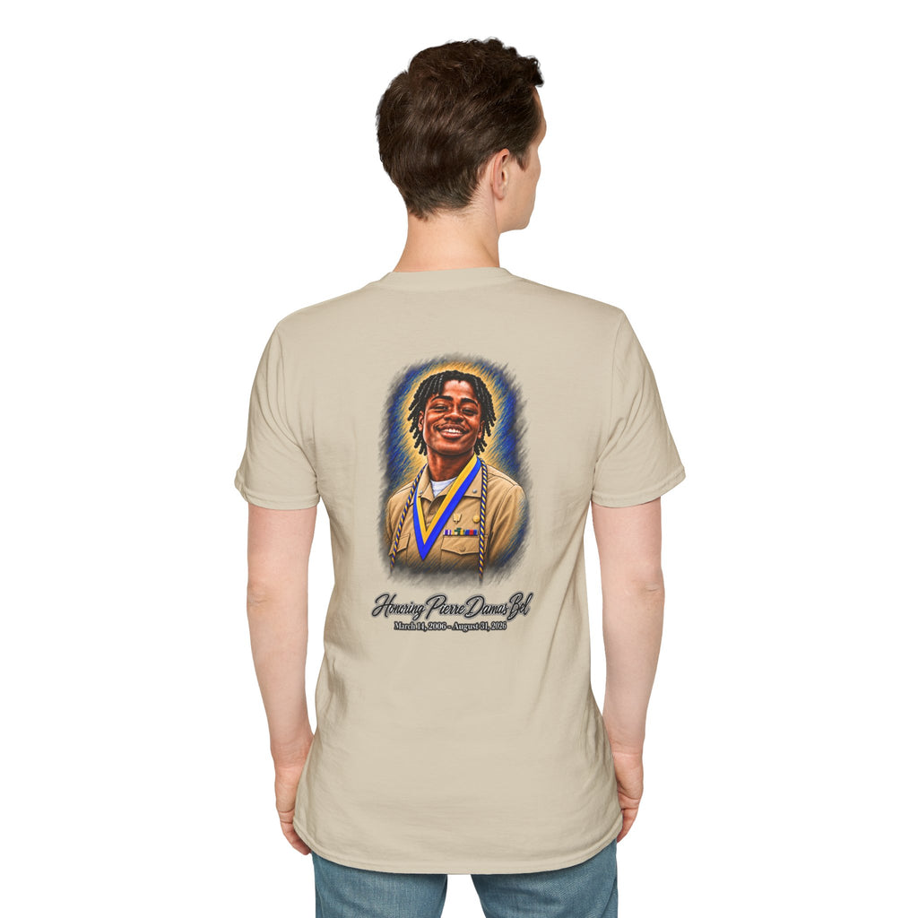 Portrait Front and Back - In Memory of Pierre Damas Bel T-Shirt