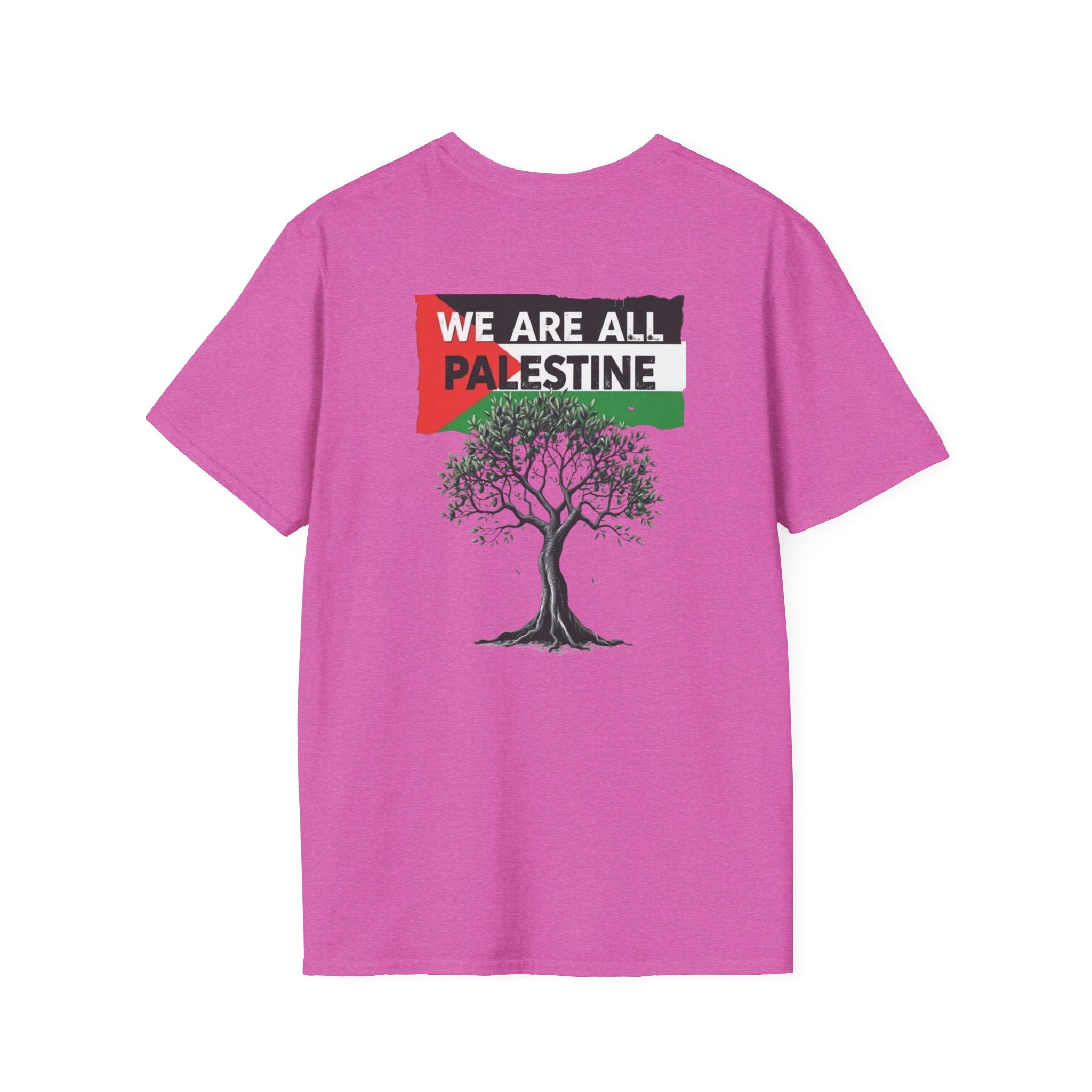 Unisex Softstyle T-Shirt: Stand with Gaza & We Are All Palestine Graphic Tee