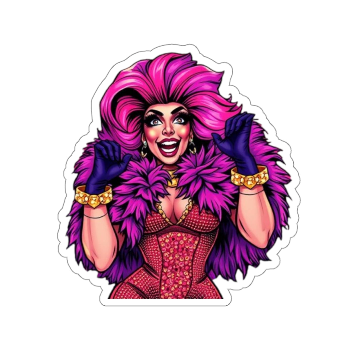 Die-Cut Stickers - Drag Queen