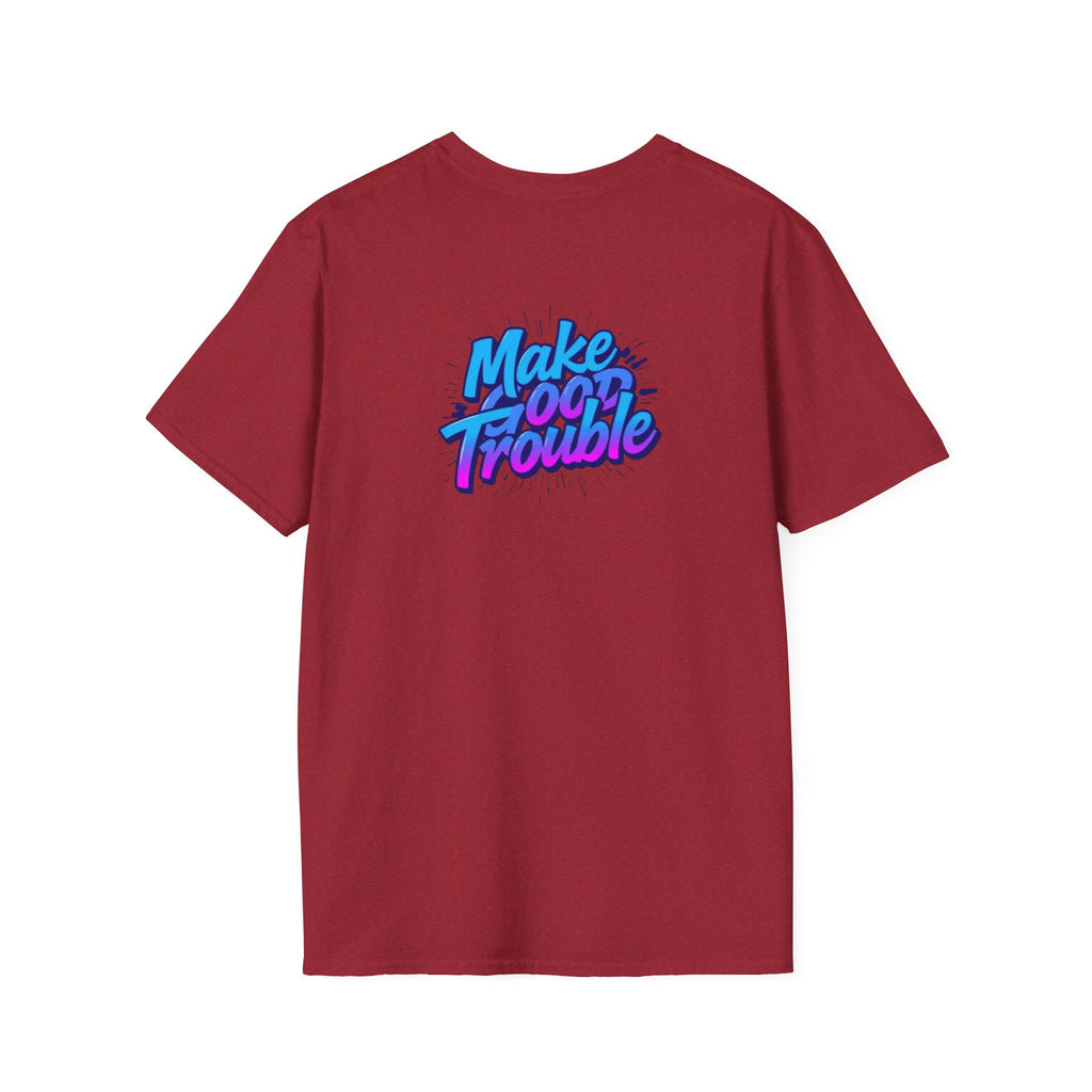 Make Good Trouble Blue Graphic Unisex T-Shirt - Fun & Bold Design for Everyday Wear