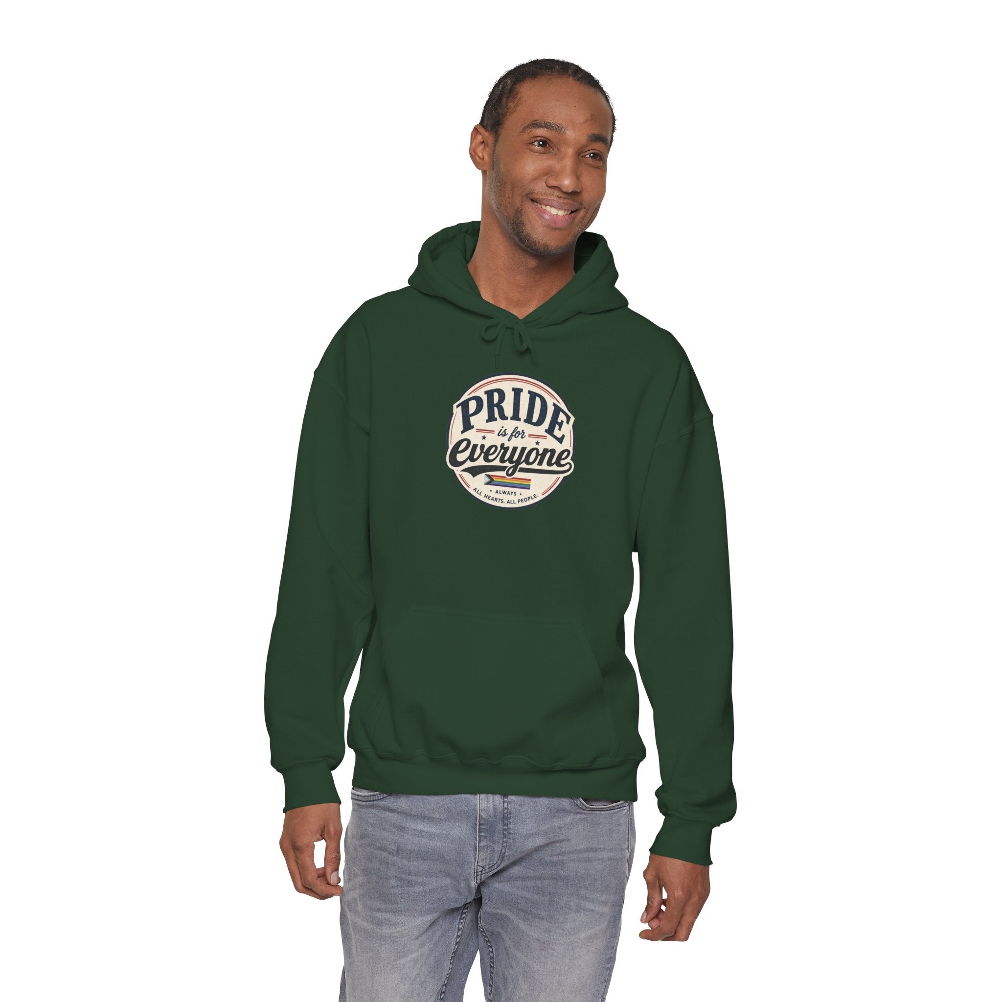 Pride Is For Everyone Pullover Hoodie — Vintage Graphic Inclusivity Sweatshirt