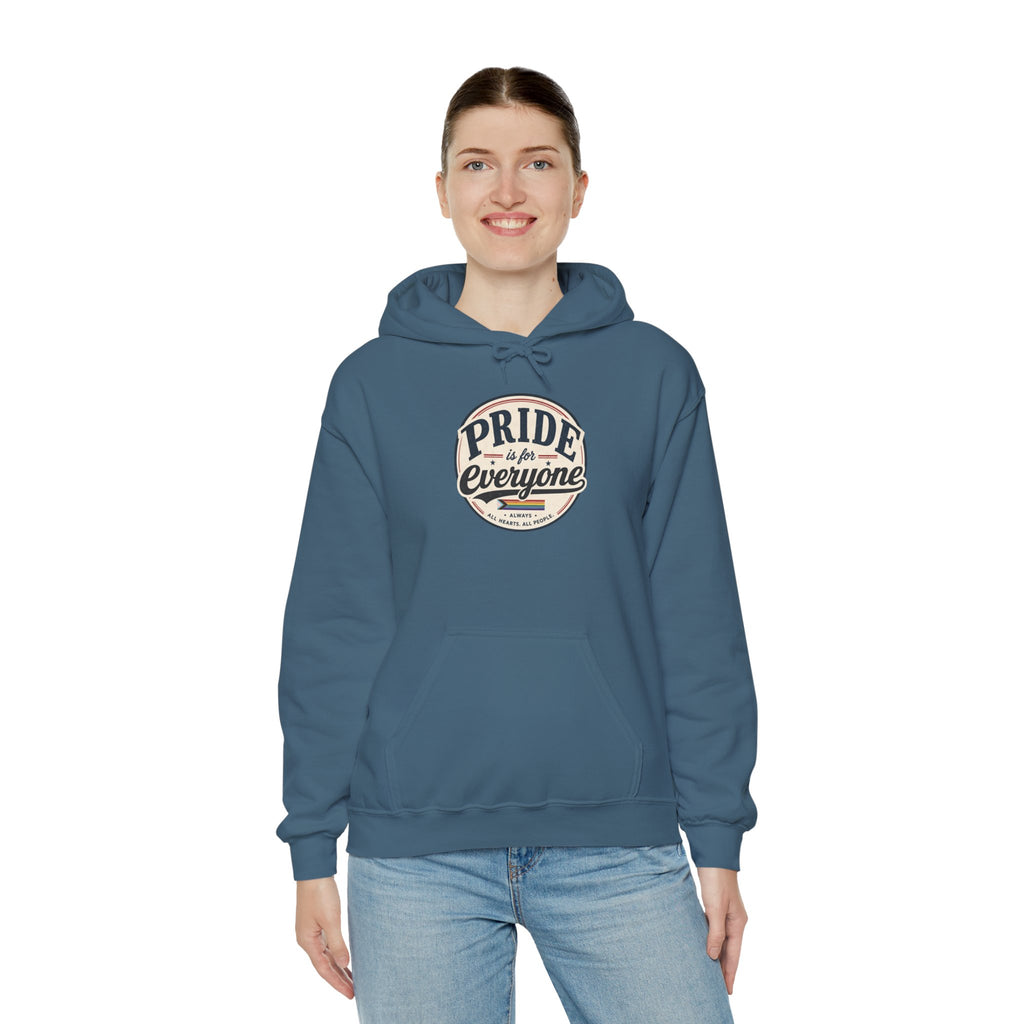 Pride Is For Everyone Pullover Hoodie — Vintage Graphic Inclusivity Sweatshirt