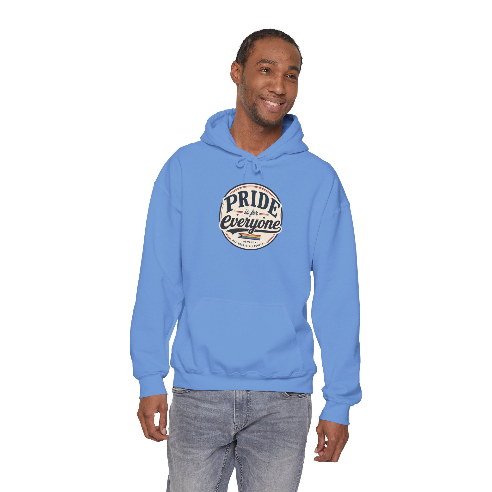 Pride Is For Everyone Pullover Hoodie — Vintage Graphic Inclusivity Sweatshirt