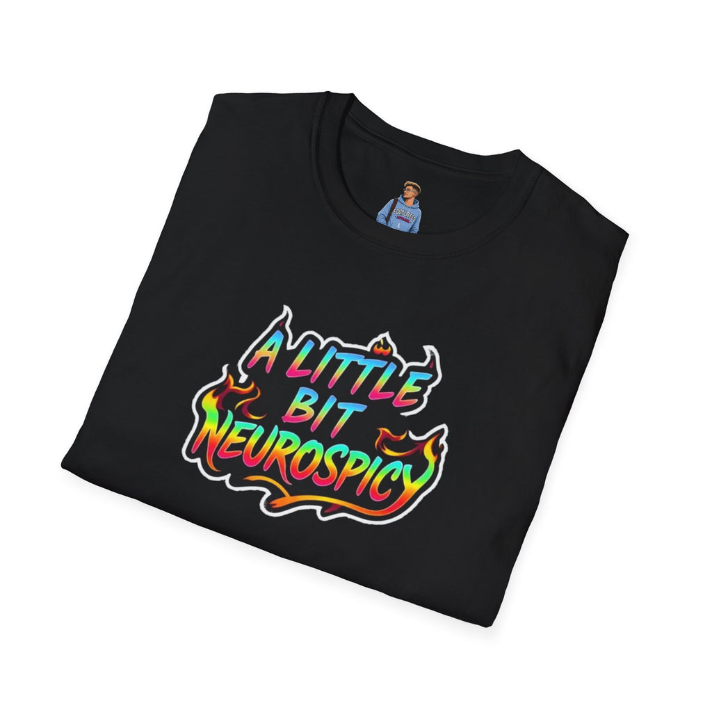 A Little Bit Neurospicy Unisex Softstyle T-Shirt - Fun & Quirky Graphic Tee for Neurodivergent Awareness