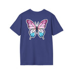Trans Caterpillar to Butterfly Transformation T-Shirt, Unisex Graphic T-Shirt