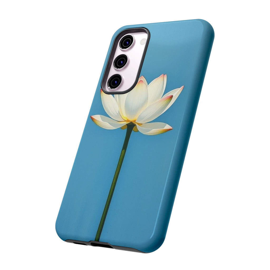 Open White Peace Lily Design Tough Case For Android & iPhone