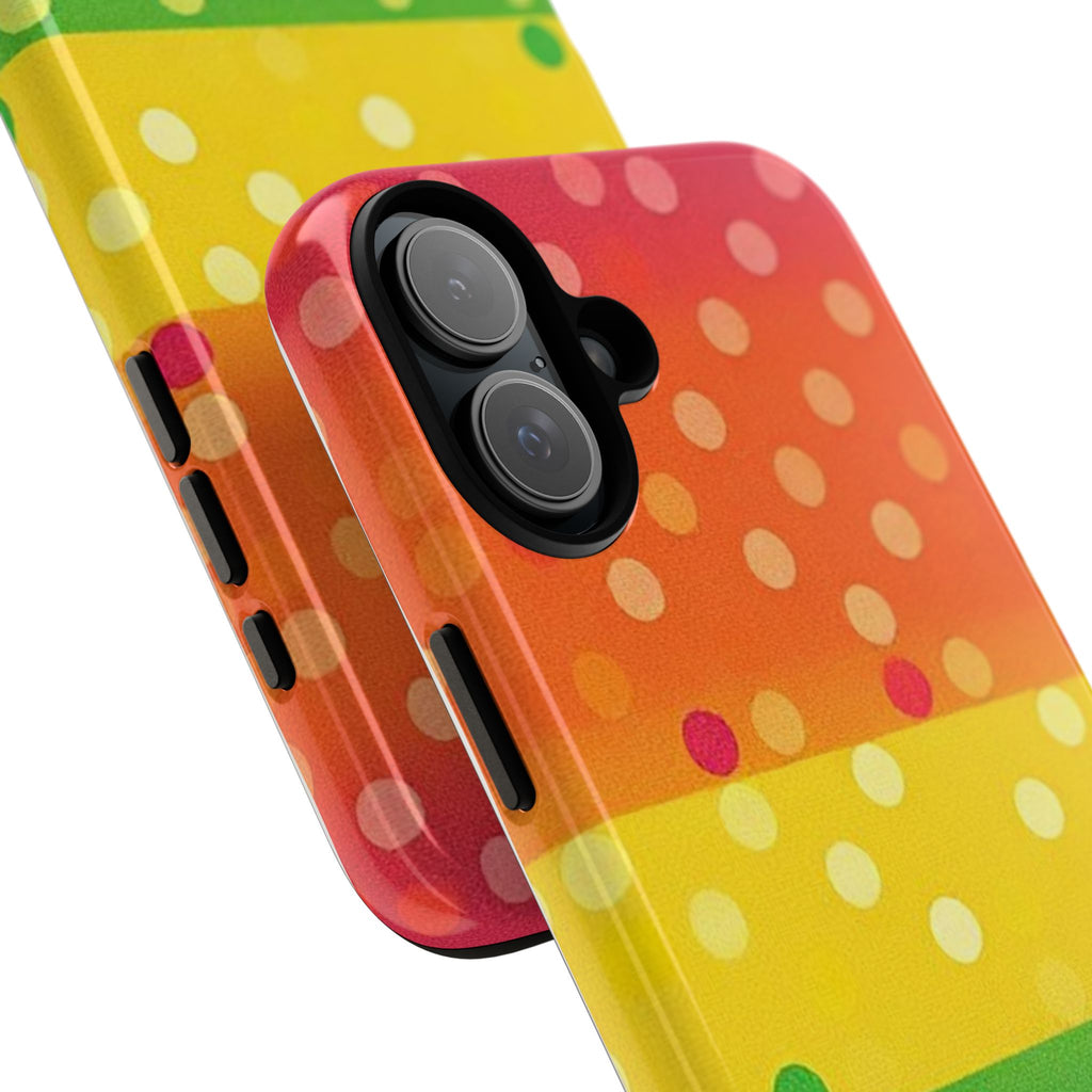 Rainbow Polka Dot Tough Phone Case for iPhone