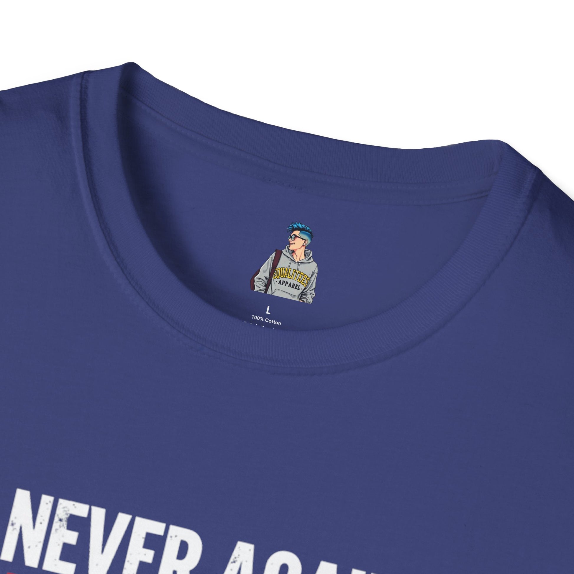 Unisex Softstyle T-Shirt - Never Again Now Means Now. For Everyone! Resist Fascism, End Genocide