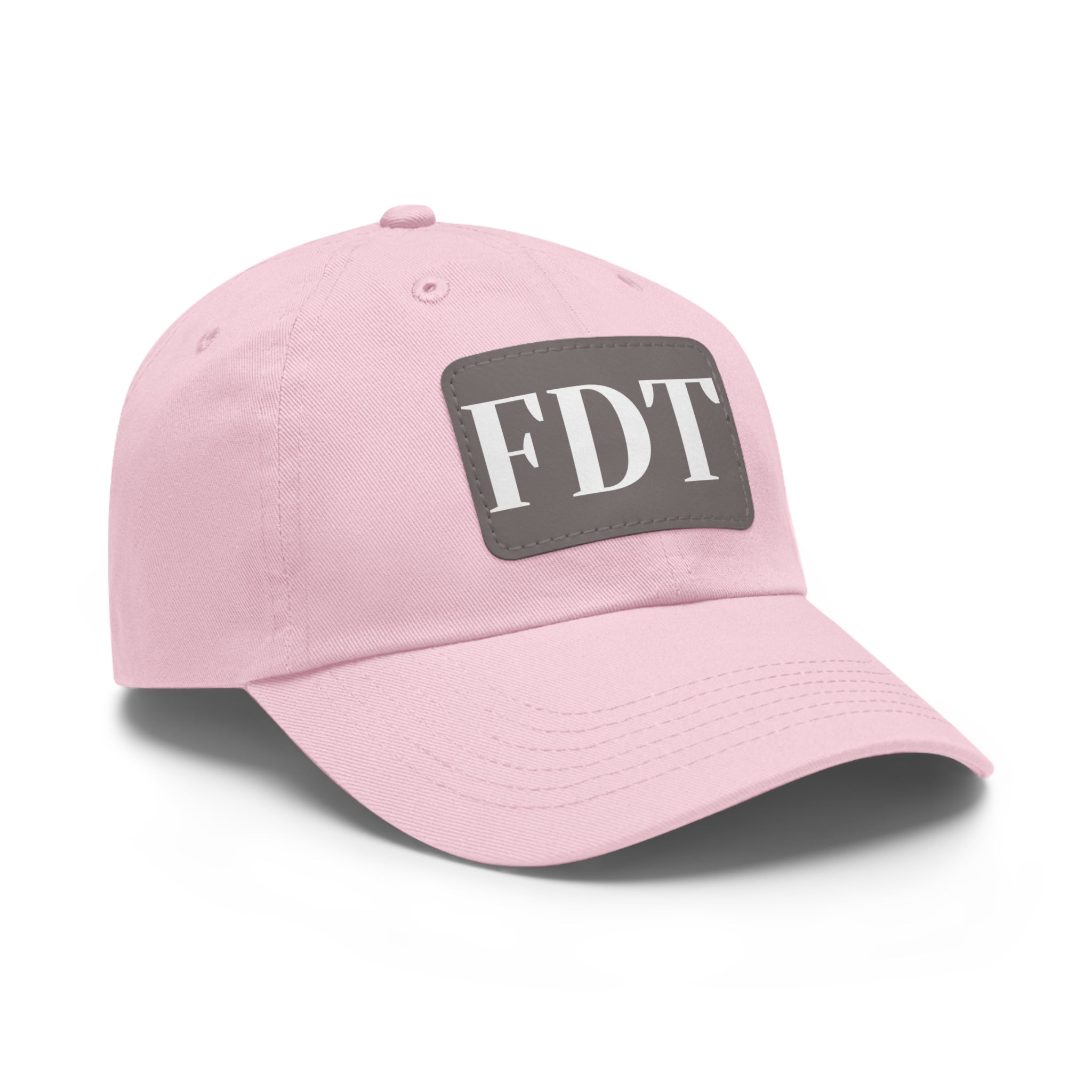 Stylish Dad Hat with FDT Leather Patch - Casual Sun Protection for Dads