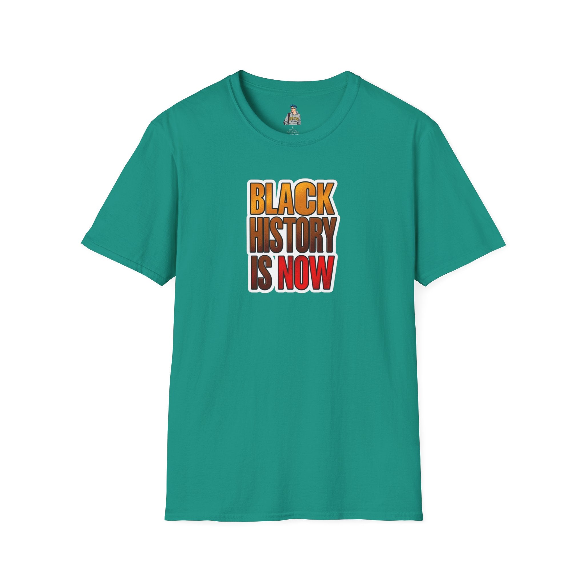 Unisex Softstyle T-Shirt - "Black History is Now" Inspirational Tee