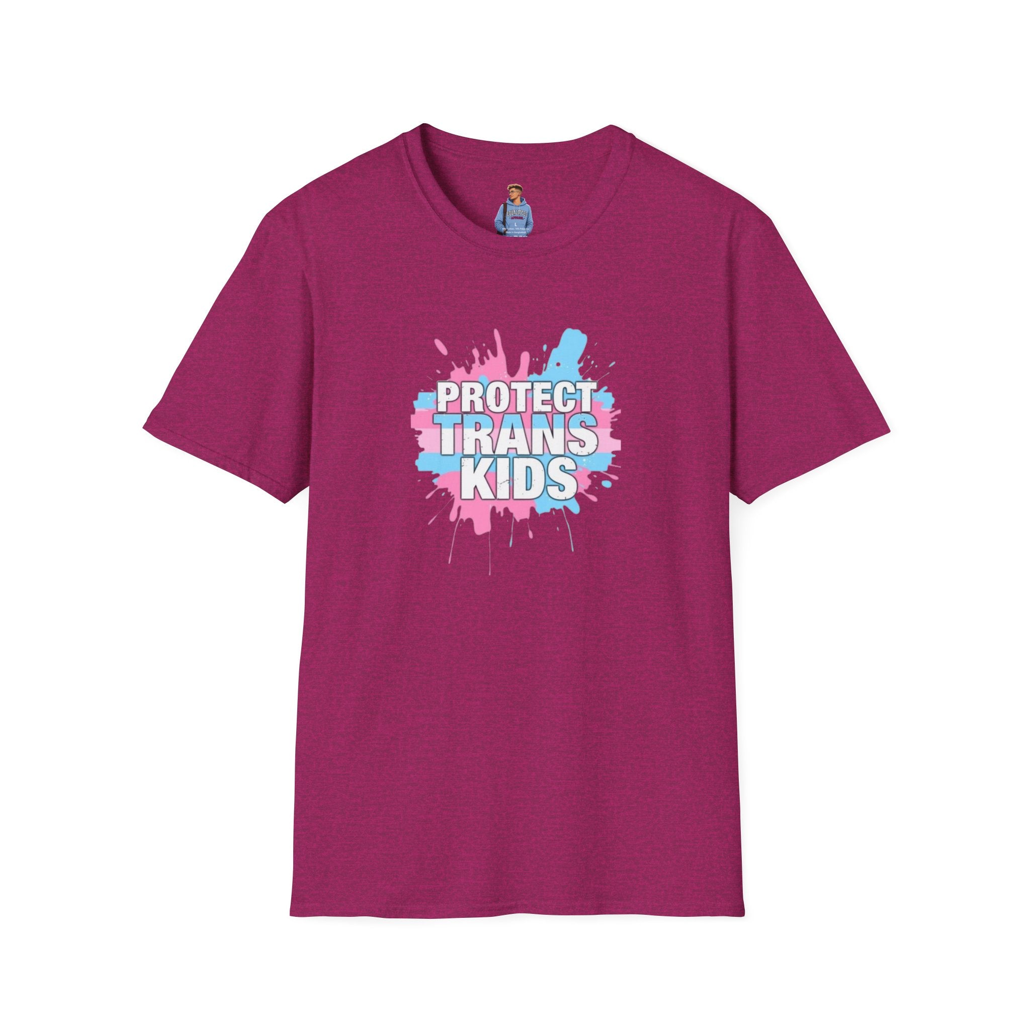 Protect Trans Kids Unisex Softstyle T-Shirt - Supportive LGBTQ+ Apparel