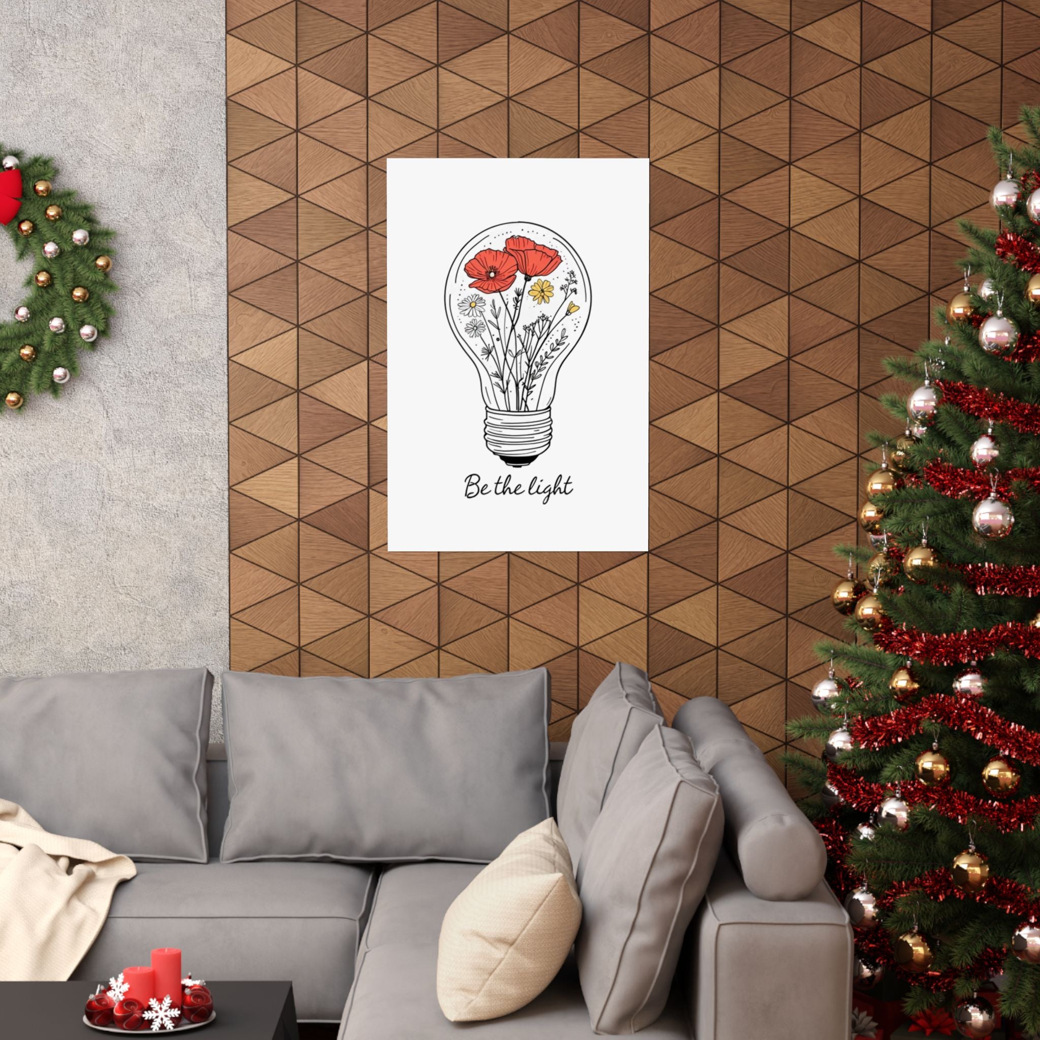 Inspirational Matte Vertical Poster - 'Be the Light'