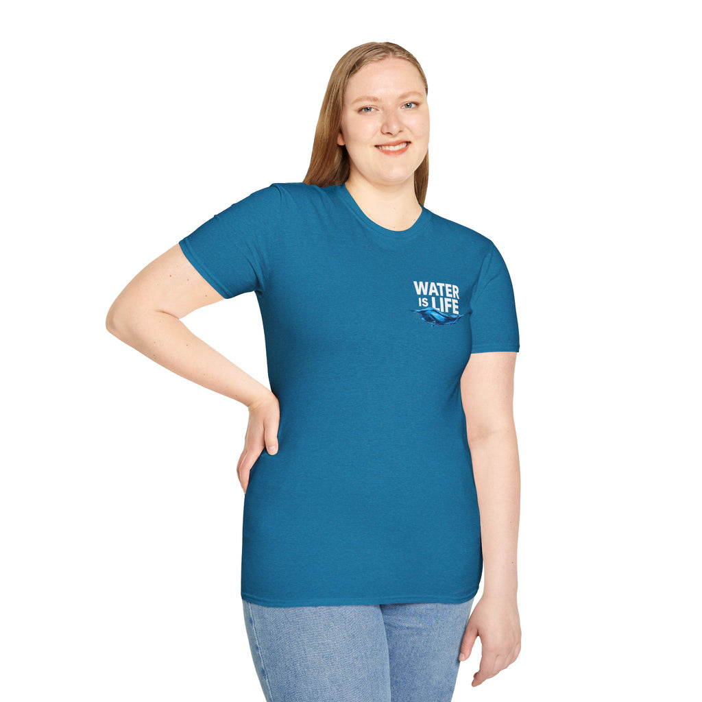 Water is Life Unisex T-Shirt | Eco-Friendly Tee for Environmentalists, Beach Lovers, Awareness Campaigns, Gifting