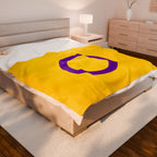 Intersex Pride Flag - Bright and Soft Velveteen Plush Blanket